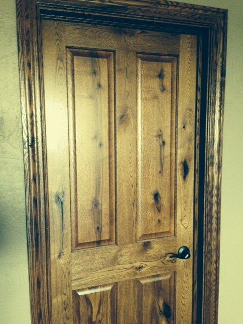 Prefinish Rustic Hickory Door & Custom Hickory Molding